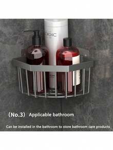 2pcs (Black+Gray) Kitchen Shelf Sink Edge Multifunctional Hanging Storage Basket Sponge Steel Wire Ball Scouring Pad Drain Rack Sink Organizer, Soap, Drain Plug, Sponge Rack, Multifunctional Rust Proof Storage Basket, Kitchen And Bathroom Wall Mounted Shelves, Black/Gray - Dark Grey - View 5