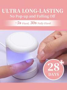 Super Strong Nail Glue For Acrylic Nails,Nail Tips, Press On Nails,Fake Nails, Salon Quality Brush On Nail Glue Easy Application Durable & Long-Lasting False Nail Glue UV/LED