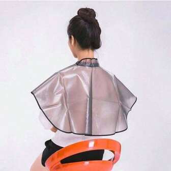 1 pièce Châle imperméable à teindre avec boutons, convient pour le salon ou l'usage à domicile, outils de coiffure, essentiels de beauté et accessoires