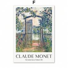 1pc Scandinavian Claude Monet Abstract Intage Posters Wall Art Canvas Painting Hotel Cafe Indoor Home Living Room Gifts Decor Optional Frame - Multicolor - View 17