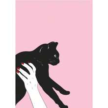 1pc Funny Black Cat Poster Print Canvas Painting Minimalist Nordic Animal Wall Art Picture For Living Room Home Decoration Optional Frame