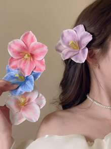 1/4 piezas Pasadores para el cabello con flor hawaiana para mujeres, 4 piezas de pasadores con flores artificiales, pasadores con flores de Plumeria Hibiscus para vacaciones, fiestas en la playa, accesorios para el cabello con flores tropicales para niñas en días festivos, pasadores con forma de oreja de gato