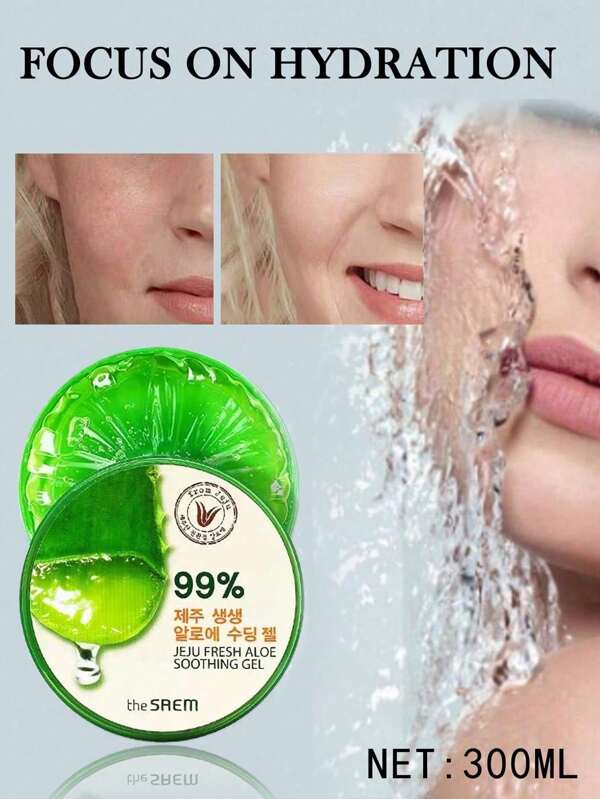 the SAEM Gel de Aloe Vera de The SAEM, 300ml, gel natural hidratante y calmante para el cuidado después del sol