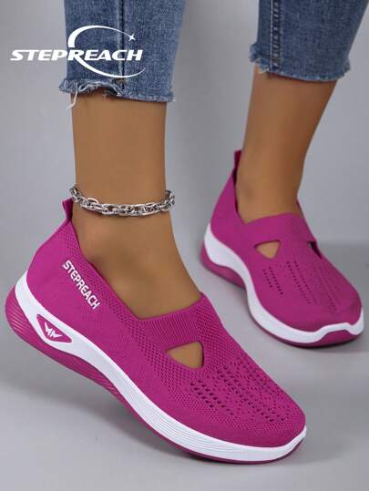 STEPREACH New Arrival Women's Casual Sports Shoes, Mesh Breathable Comfortable Hollow-Out Fashionable Lightweight Durable Soft Sneakers