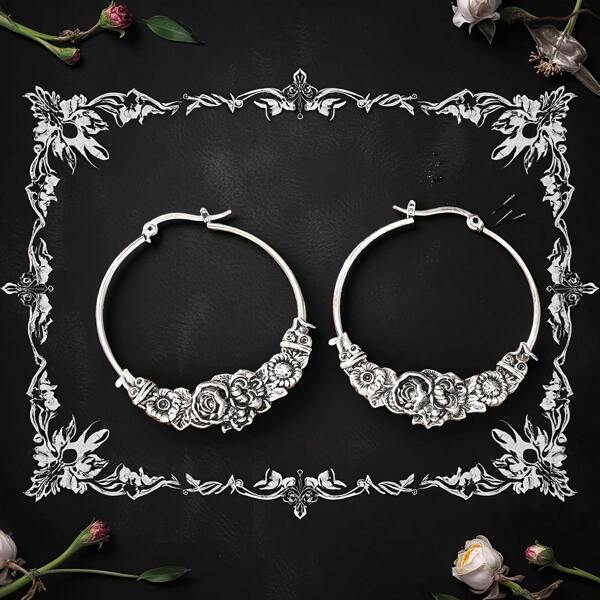 Orecchini da donna in stile bohémien e minimale, con motivi intagliati creativi, ideali per abbinarli in ogni occasione, per regali in festival o accessori per feste