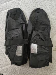 1 Pair Of Black Foldable Portable Rain Shoe Covers, Non-Slip And Waterproof High-Top Shoe Covers, Various Sizes Suitable For Outdoor, School, Office, Home, Travel, Cycling, Shoe Storage On Rainy Days[The Icon Does Not Have English Letters Summer Cooling,Beach,Travel