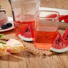 Yaomiao Fake Watermelon Simulation Watermelon Slices Artificial Fruit Slice Realistic Lifelike Fake Fruits Plastic Decor For Photography Props