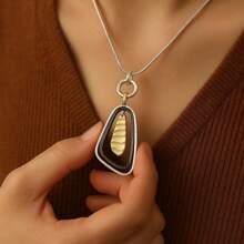 1 pieza Collar de moda, Colgante geométrico, Colgante hueco, Collar bohemio, Joyería de moda, Joyería navideña, Regalo de Navidad, Regalo de cumpleaños, Regalo del Día de la Madre, Regalo festivo, Regalo para la mamá, Regalo para la novia