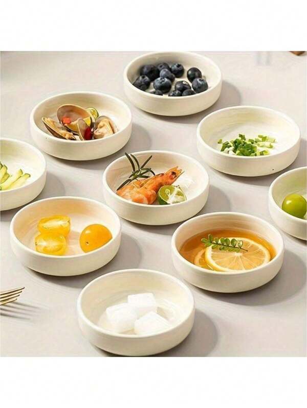 1PC/2pcs/4pcs 3.5 Inch Small Plate Household Ceramic Seasoning Plate Seasoning Plate Sauce Plate New Snack Plate Fruit Plate Small Plate