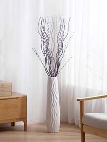 1pc Large Floor Vase, Plastic Flower Vase With High Aesthetic Value, Home Decor, Non-Breakable Plastic Vase, Suitable For Dried Flowers, Artificial Flowers, Fresh Flowers, Nordic & European Style, Floral Arrangement Room Decor Glass Vase - Multicolor - View 8