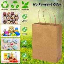 20-Pack Heavy-Duty Brown Kraft Paper Bags | 100% Durable For Gift Packaging, Groceries, Retail & Party Favors | Perfect For Baking, Bubble Tea, Coffee Takeout & Catering | Bags For Boutiques, Craft Stores & Food Businesses