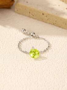 MODIAN MODIAN 925 Sterling Silber Mode glänzende Sterne geometrischer CZ-Anhänger verstellbare Gliederkette Ringe für Frauen Edel-Schmuck