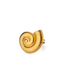 1 pieza Nuevo anillo de concha con rosca de acero inoxidable de color dorado, anillo ajustable para mujer, joyería de boda, Charm, accesorios de uso diario, regalos