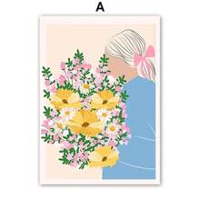 1 件复古花卉水果花瓶画廊多彩时髦海报简约墙面艺术帆布画客厅礼品装饰可选框架 - 彩色 - 查看 70