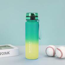 1PC 500ml, 650ml, 1000ml Large Capacity Plastic Gradient Water Cup, Outdoor Sports Water Cup, Direct Drinking Water Bottle For Easy Handling - Yellow Green - View 4