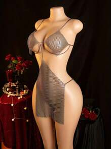 Sexy Lingerie, Sexy Lingerie, Sparkling Diamond Dresses, Bed Passion Robes, Women's Seduction Dresses