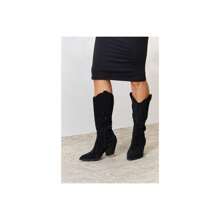 Botas vaqueras altas hasta la rodilla con strass de Forever Link