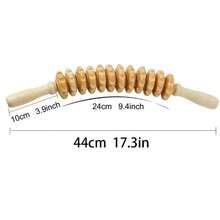 12 Wheels Therapy Massage Roller Curved Designed - Beige - View 7