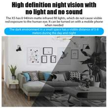 1 pezzo/2 pezzi Mini telecamera di sicurezza smart HD 1080P, telecamera senza fili portatile Wi-Fi 2.4GHz, monitoraggio remoto da cellulare con registrazione video, baby monitor, videocamera di sorveglianza con visione notturna e rilevamento di movimento