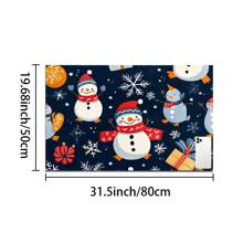 1 pieza Posavasos de silicona con impresión de carta navideña, hombre de jengibre y caramelos, antideslizante y muy absorbente, lavable, apto para encimera, cocina, mesa de comedor, decoración navideña