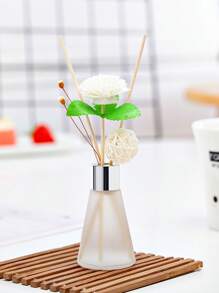 1pc 50ml/1.69floz Transparent Frosted BottleFlameless Essential Oil Diffuser, Lavender Aromatherapy Essential Oil Set,Home & Bedroom Air Freshener Decorative Aromatherapy Gifts Birthday Graduation(Aromatherapy Sticks Are Random In Quantity)