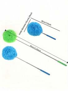 1/2 Pcs Long Handle Microfiber Ceiling Fan Duster - Dust Proof, Reusable, Machine Washable, Easy To Clean Brushes - Removable Brushes For Easy Cleaning, Perfect For RV Or Home Use