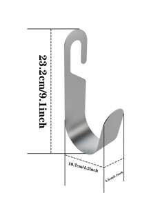 1pc Stainless Steel Flexible Hose Storage Rack Hook Pipe Holder, Wall Mounted For 30M 4 Inch Hose, Multi-Scene Use In Garden, Balcony, Garage, Yard