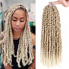 Passion Twist Crochet Hair 14/22Inch 1/4/7 Packs Water Wave Crochet Hair For -Long Bohemian Braiding Hair Extensions - Multicolor - View 28
