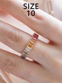 1pc S925 Sterling Silver Versatile Ins Style Vintage Elegant Multi-Stone Zirconia Women Ring, Suitable For Daily Wear, Holiday Party Gift