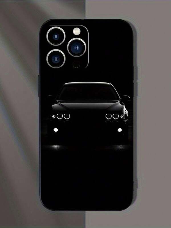 Strukturierte Kante Schwarz Auto Gemälde stoßfeste Handyhülle kompatibel mit iPhone 14, 14 Pro, 14 Pro Max, 13, 13 Pro, 13 Pro Max, 11, 11 Pro Max, 12, 12 Pro, 12 Pro Max, XR, XS, kompatibel mit iPhone 15, 15 Pro, 15 Pro Max, 16, 16 Pro, 16 Pro Max, Redmi