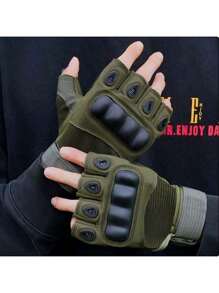Fingerlose taktische Handschuhe für Herren, Outdoor Radfahren, Radsport, rutschfest, strapazierfähig, Klettern, Training, Fünf-Finger-Handschuhe für Übersee