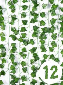 1/5/12pcs Beebel Ivy Garland 85Ft Strands Artificial Fake Ivy Leaves Greenery Leaves Hanging Vines Plant Leaves Garland Home Garden Poison Ivy Costume,Rose, Decorative Rose, Decorative Style, Garden Decor,Outdoor Plant,Gardening,Fake Flowers