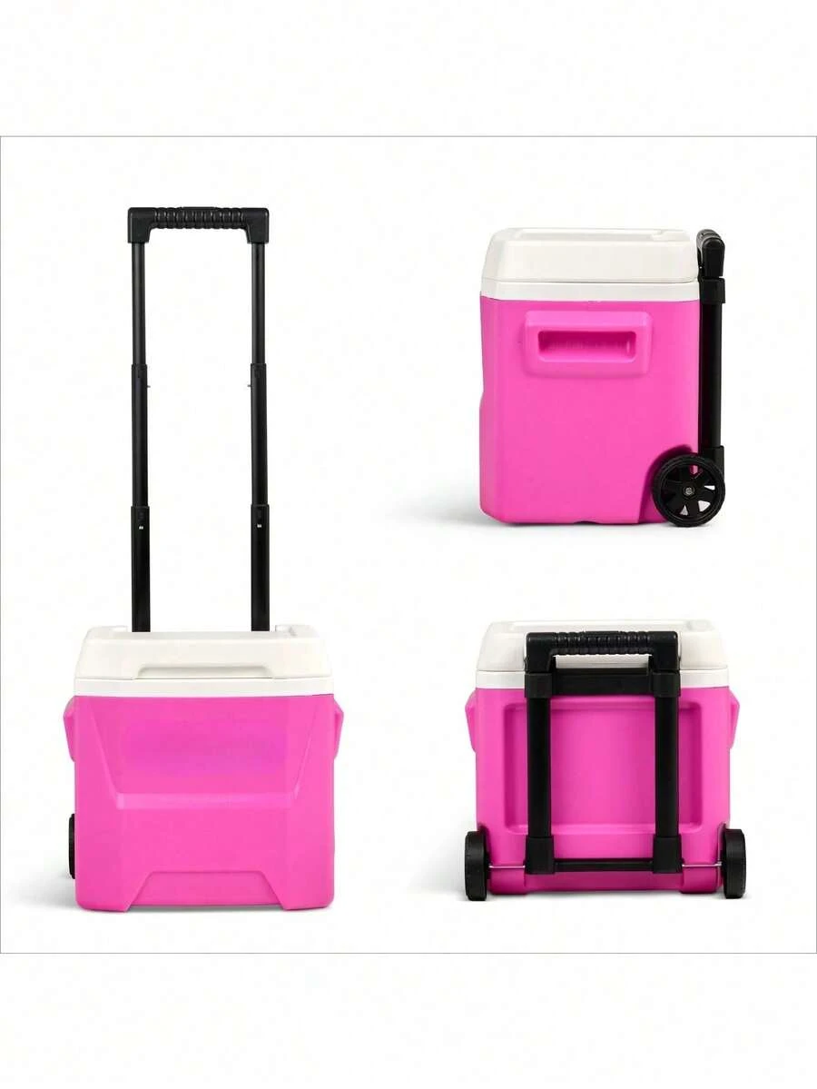16 QT Pink Laguna Wheeled Ice Chest Cooler – Portable, Spacious & Stylish For Camping, Tailgates & Outdoor Fun! - 1 - View 1