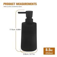 [Phthalate-Free] Soap Dispenser Phthalate-Free Plastic Ergonomic Pump Handle, Ribbed Texture Bathroom & Kitchen Use Modern Bathroom Accessories