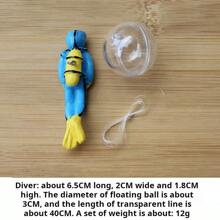 New Resin Material Floating Diver, Fish Tank Floating Decoration, Underwater Ornaments, Fish Tank Floating Ball