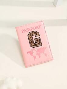 1 buah Dompet Paspor Motif Leopard Huruf A-Z, Sampul Paspor Motif Bahan PU, Sampul Paspor Warna Pink untuk Bisnis, Perjalanan, Tas Paspor Penerbangan untuk Kembali ke Sekolah, Perjalanan, dan Penerbangan - Berwarna merah muda - View 24