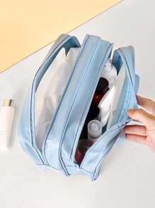 Fashion Ladies Portable Cosmetic Bag Double Matte Dry And Wet Separation Toiletry Bag Travel Cosmetic Storage Bag Beauty Bag Makeup Bag Make Up Organizer Wash Bag Swimming Fitness Bag For Men And Women Toiletry Bag Cosmetic Bag For Travel Dorm Essentials Back To School Luggage Suitcase For Women And Girls Student Make Up Organizer Gift
