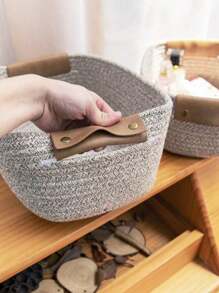 1 Stück Stoffaufbewahrungskorb zum Organisieren von Spielsachen und Bettwäsche in Babyzimmern und Geschäften, Küstenstil Seerosen-Rattan Aufbewahrungskorb, Boho-Stil Aufbewahrungskorb, natürliche gemischte Pflanzkübel für Strandhaus Dekoration