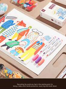 White Barrel Fresh Material Mobee Acrylic Marker 12/24/36/48 Painting Marker Pen Soft Nib Brand With European Standard Just For Kid's Gift Back School Markers