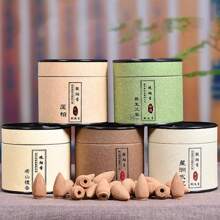1 Can Of Approx. 42 Pieces, Natural Backflow Incense Cones - Assorted Fragrances, Suitable For Waterfall Incense Burner Holder, Can Be Used At Home, Meditation Room, Yoga Studio Etc. To Relieve Mood And Induce Relaxation, Portable.