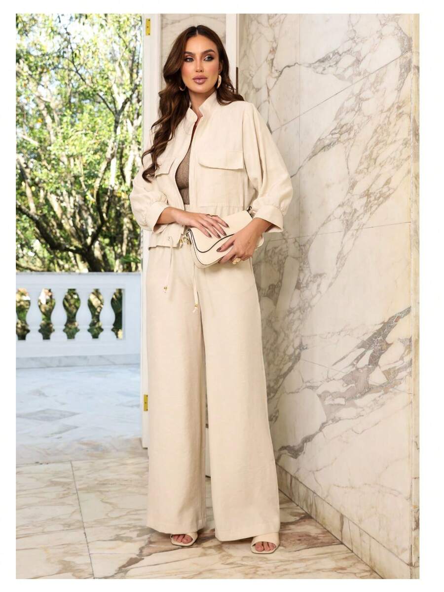 Adriana Marrant Women's Casual Fabric Autumn Street Set - Tắt - Xem 1