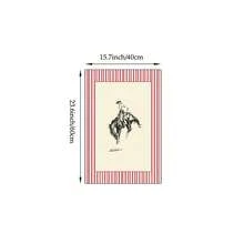 1/2 Stück Vintage gestreifte Rodeo Wandkunst Bild Westernkowboy Leinwanddrucke Malereien Retro Pferde Poster Rustikale Mitte des Jahrhunderts moderne Dekoration für Schlafzimmer, Wohnzimmer oder Büro Raumdekoration Geschenk für sie, ungerahmt - Verschiedenfarbig - Übersicht 8