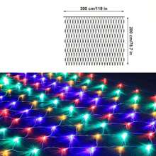 1 Peça Luzes de Rede Solar 96/192 LEDs, IP65 Impermeável Fio de Cobre 8 Modos Luzes Solares de Fada para Jardim, Pátio, Árvore, Festa de Natal, Casamento, Ação de Graças, Decoração de Pátio, Tiras de LED Solares de Fada, Luzes de Fada Solares Frescas de Jardim
