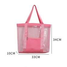 1 bolsa de praia de grande capacidade, mais vendida, com separação de molhado e seco, bolsa de natação de PVC à prova d'água para viagens, brinquedos e armazenamento de roupas