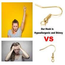 50 件/25 对盒装 925 纯银耳环钩和耳环塞套装，防过敏法式耳环线，DIY 耳环制作珠宝配件