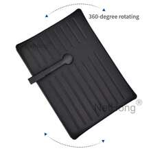 Sleek Modern Dish Rack - Black Metal & Natural Wood Kitchen Organizer (46x31x23cm) | Spacious Countertop Drying Rack With Wooden Handles - Black - View 6