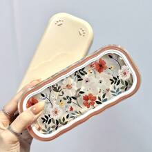 1 pièce Étui à lunettes à motif fleur, papillon et nœud, monture de lunettes transparente et résistante aux chocs. Boîte de rangement pour lunettes de mode pour hommes et femmes et bijoux, en matériau plastique, ouverture et fermeture magnétiques, grand espace convenant à toutes sortes de lunettes de soleil. Fournitures de stockage idéales.