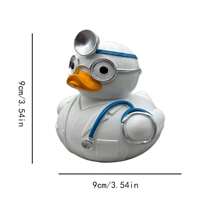 1 pieza Figura de pato médico héroe de la vida cotidiana, hecha a mano, regalo de artesanía de resina para gabinete del hogar, escritorio de oficina