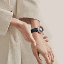 Versace Women's Classic Leather Strap Quartz Watch With Rose Gold Stainless Steel Case For Ladies' Elegant Gift Wrist Watch,VECQ00318 - Green - View 5