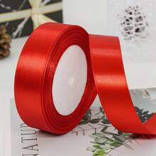 1pc 25 Yards X 2.5cm Wide Colorful Satin Ribbon Gift Wrapping Ribbon, Wedding Decorating, Baking Supplies - Multicolor - View 18